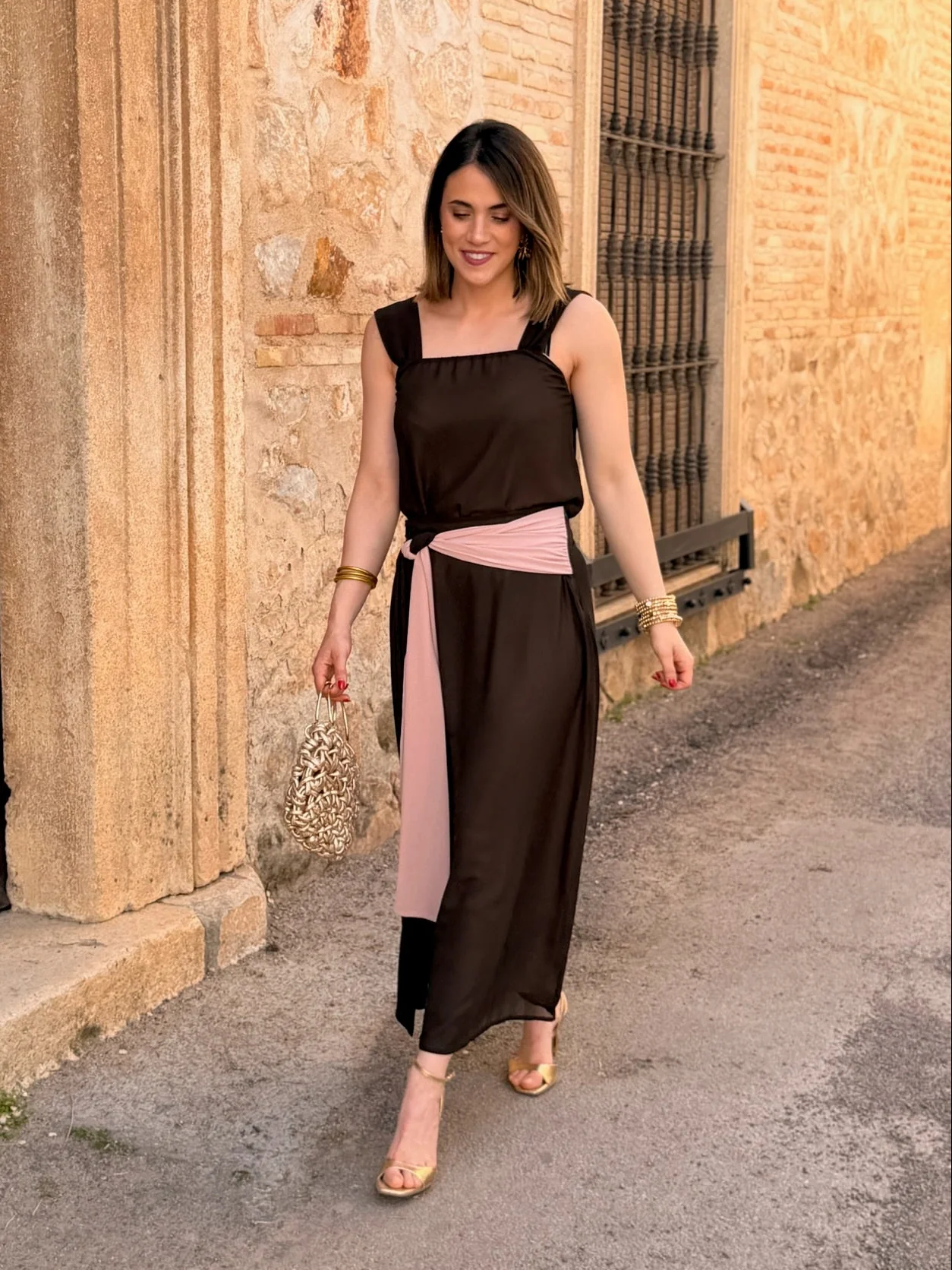 Conjunto top y falda marrón | Pétalo - Image 7