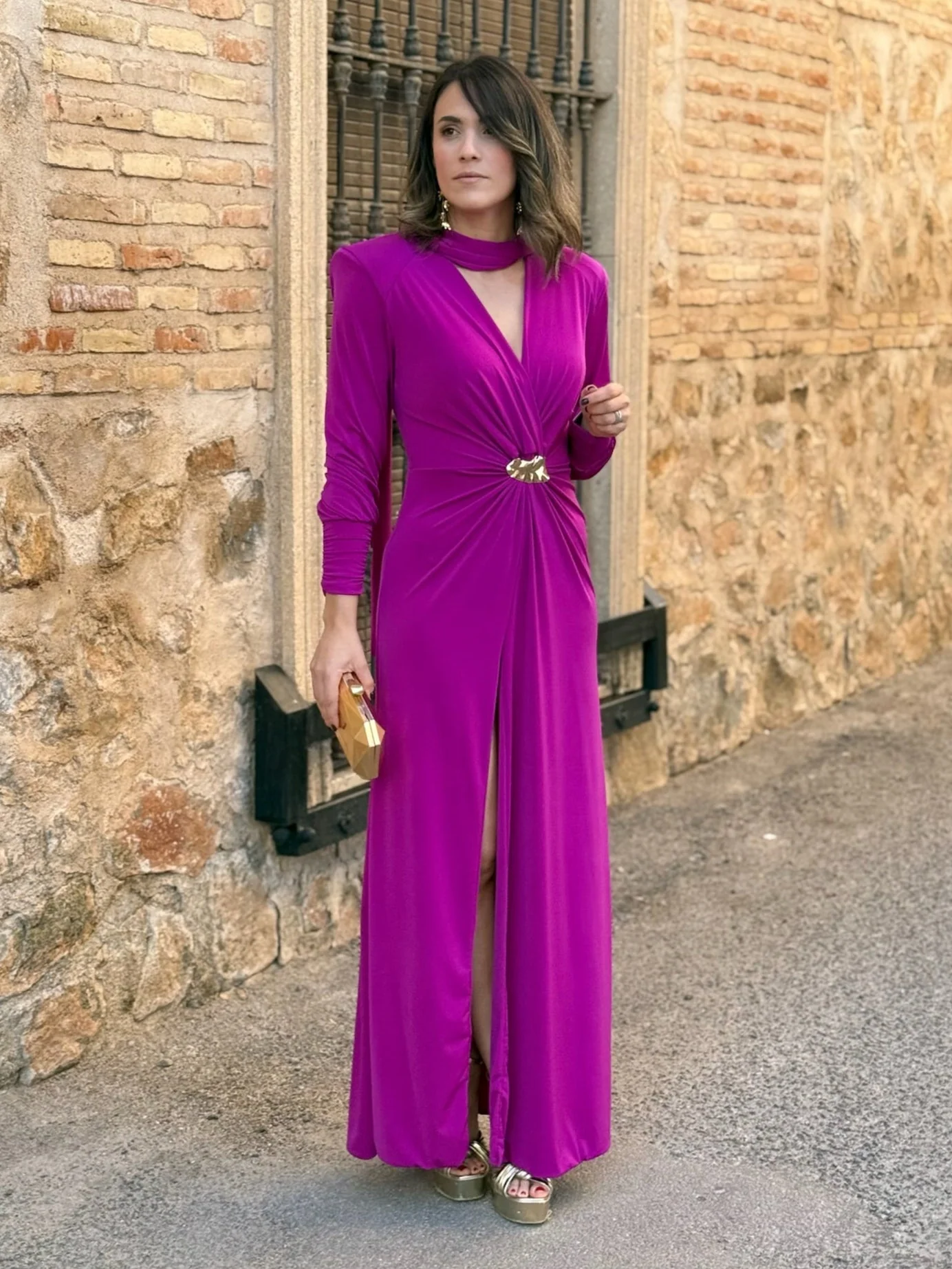 Vestido con Broche Buganvilla | Tessa
