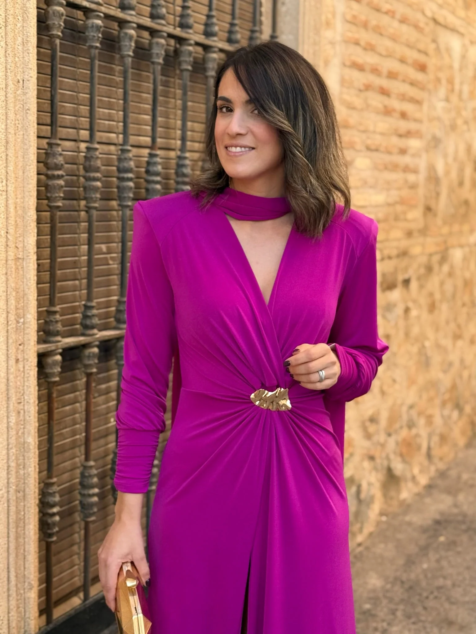 Vestido con Broche Buganvilla | Tessa - Image 2