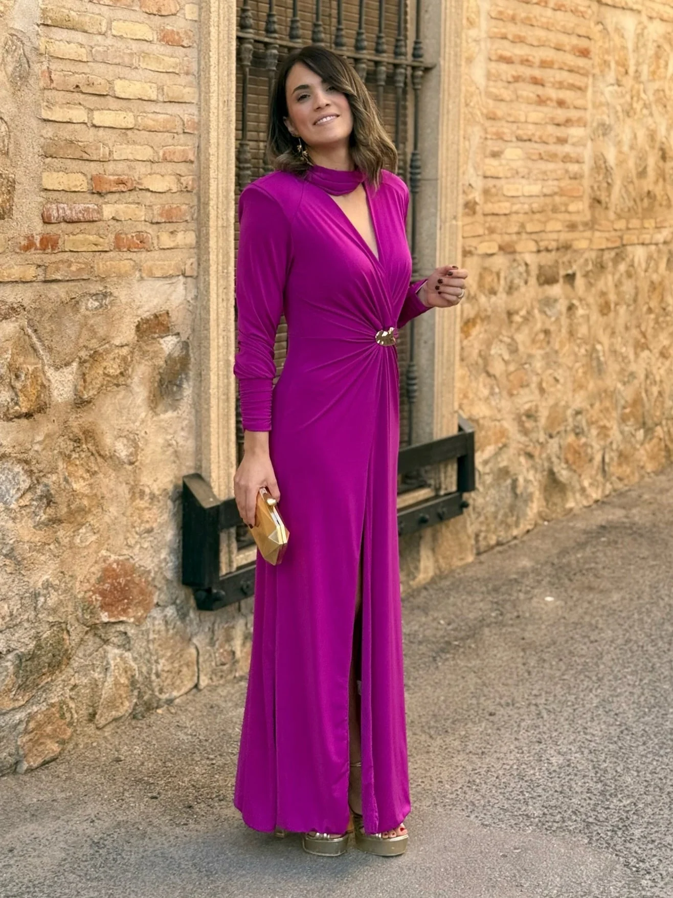 Vestido con Broche Buganvilla | Tessa - Image 3