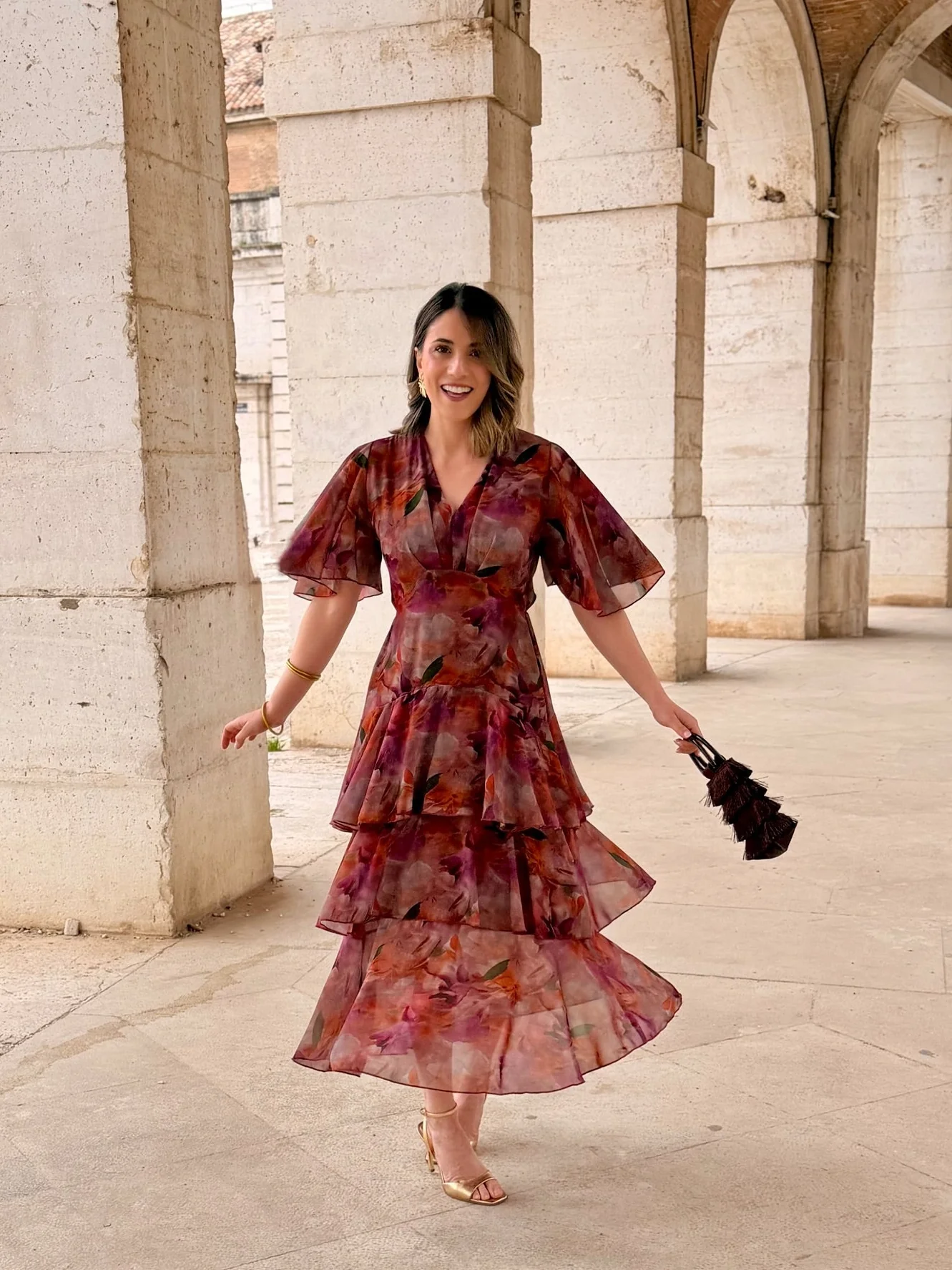 Vestido gasa estampado | Tina - Image 2