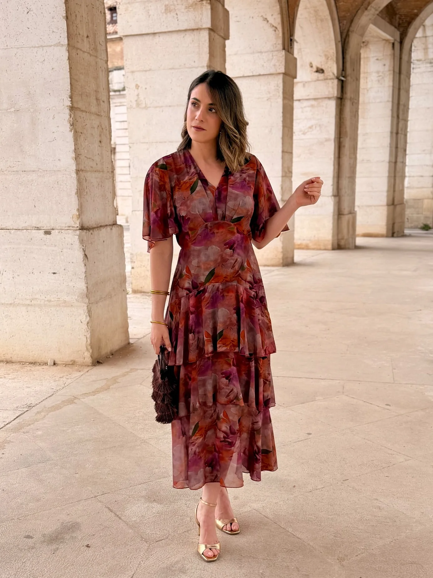 Vestido gasa estampado | Tina - Image 3