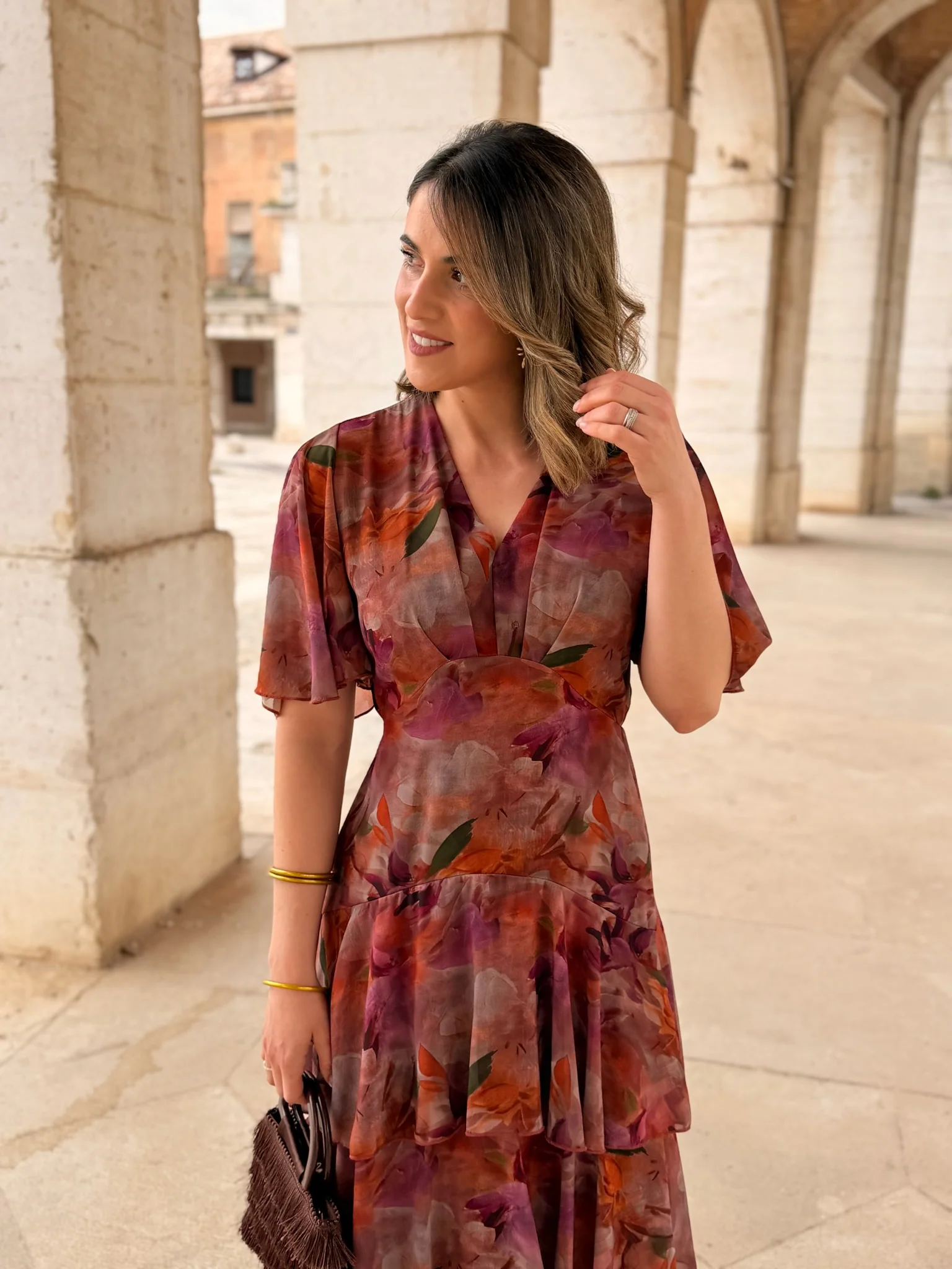 Vestido gasa estampado | Tina - Image 5