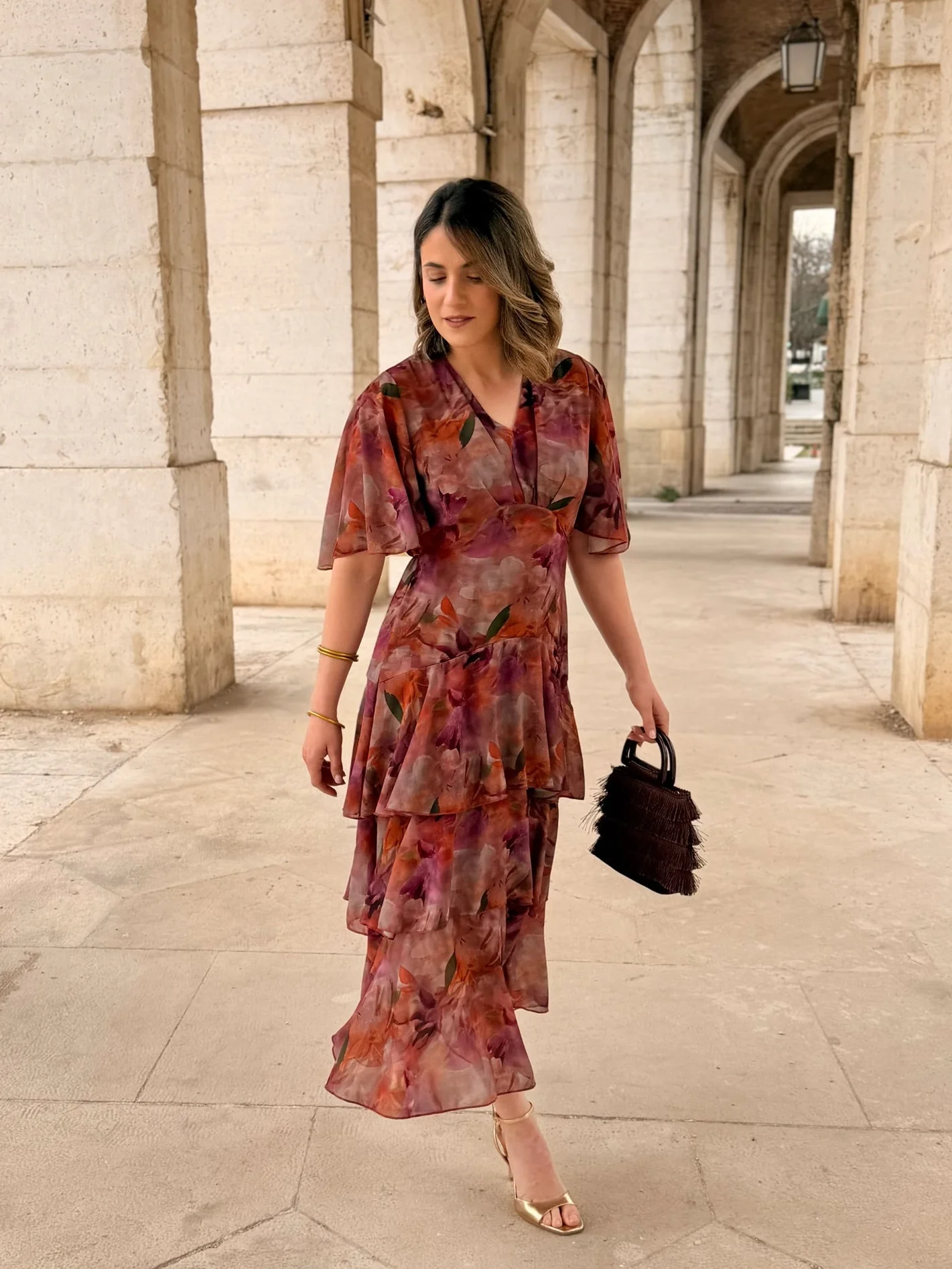 Vestido gasa estampado | Tina - Image 7