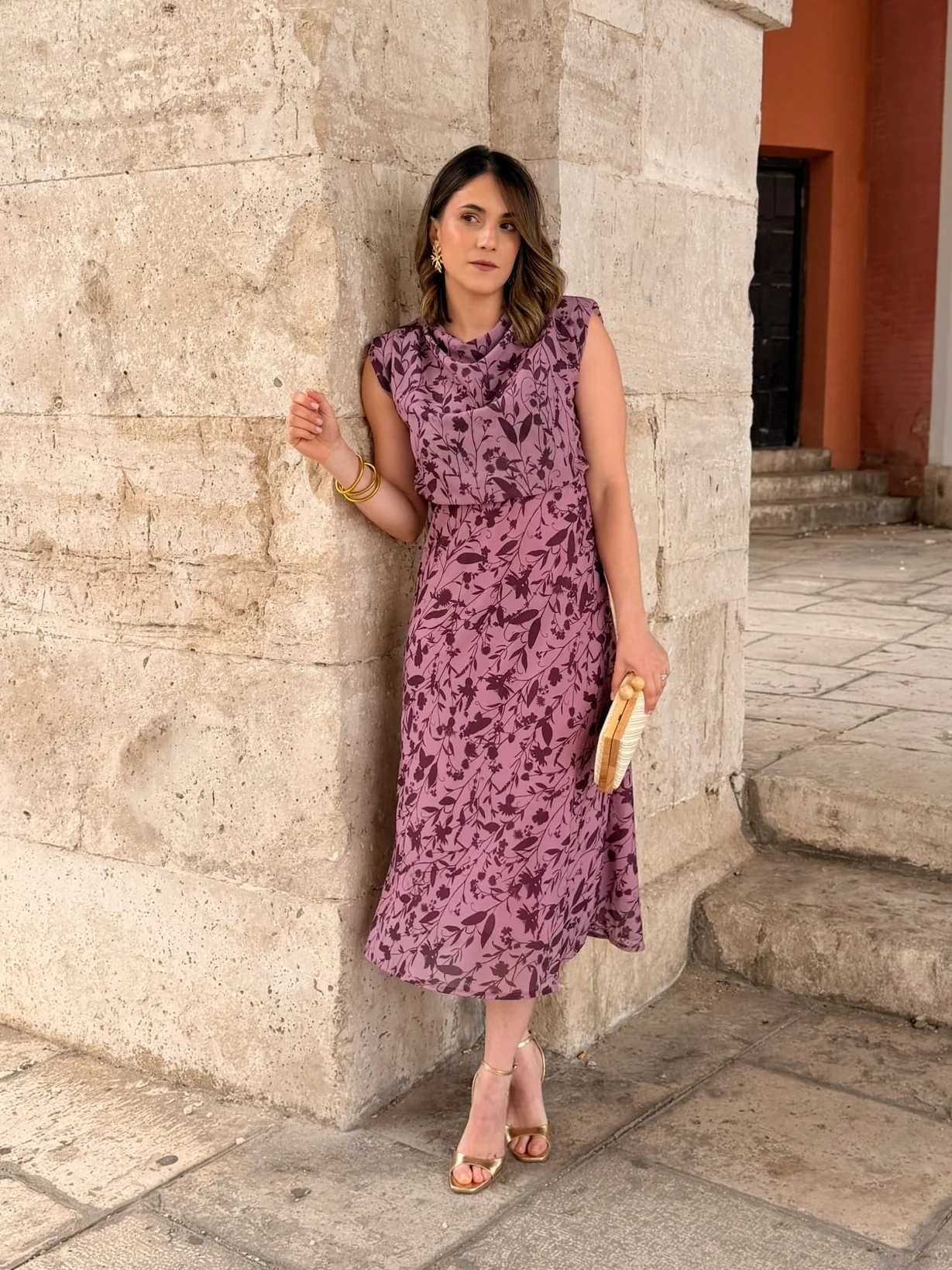Vestido midi malva | Daria