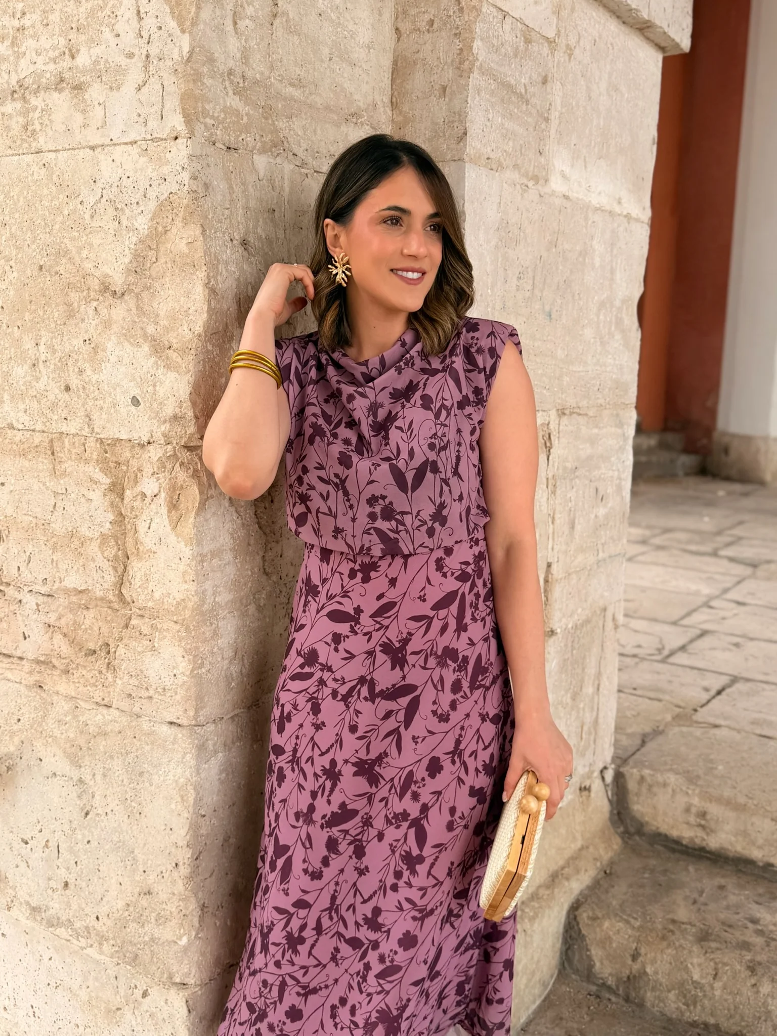 Vestido midi malva | Daria - Image 3