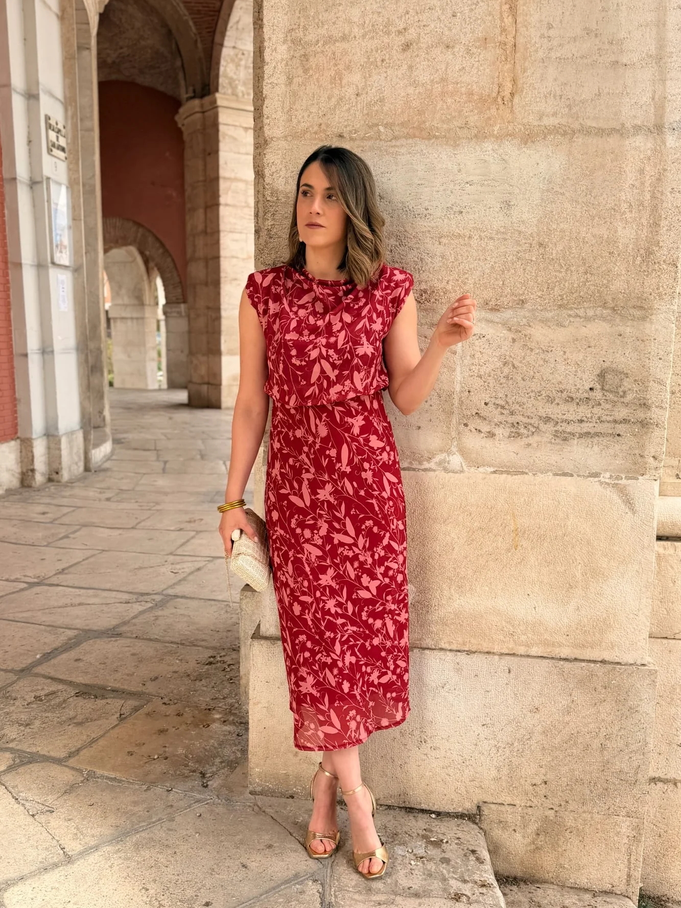 Vestido midi rojo | Daria - Image 2