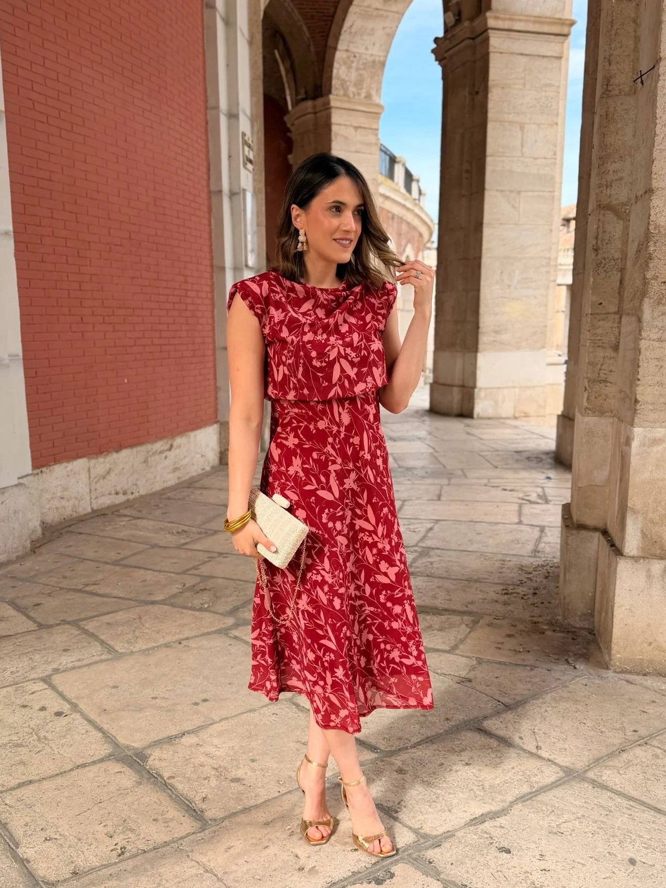 Vestido midi rojo | Daria - Image 4