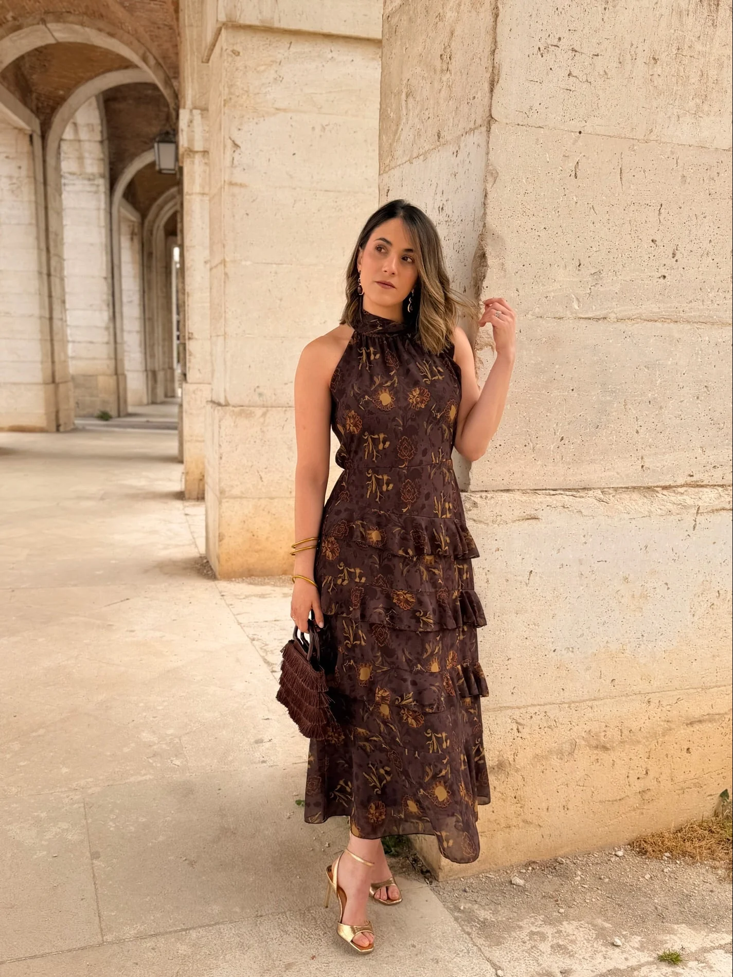 Vestido midi volantes | Aurea - Image 2