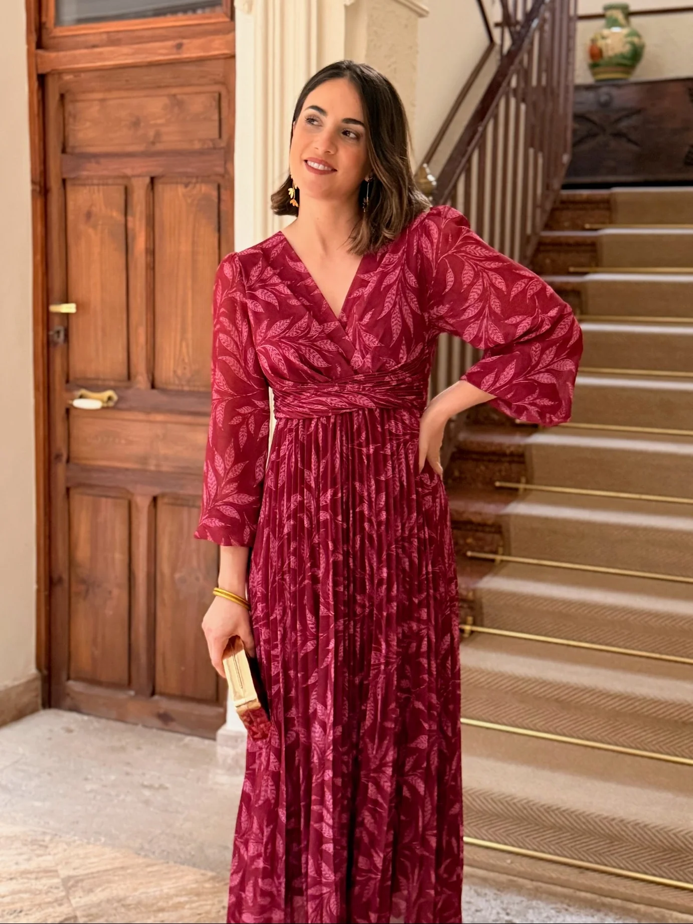 Vestido plisado buganvilla | Luciana - Image 3