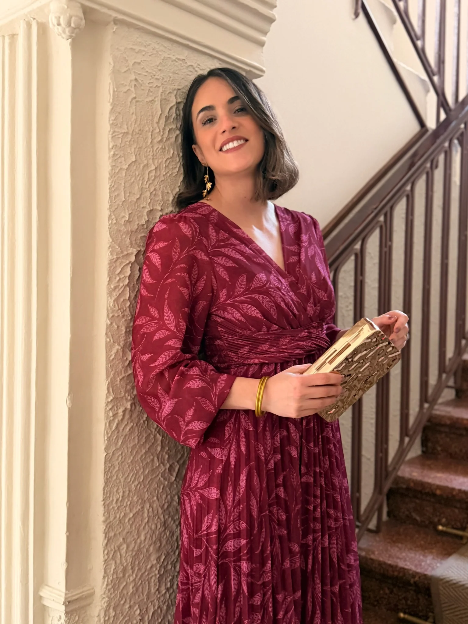 Vestido plisado buganvilla | Luciana - Image 9