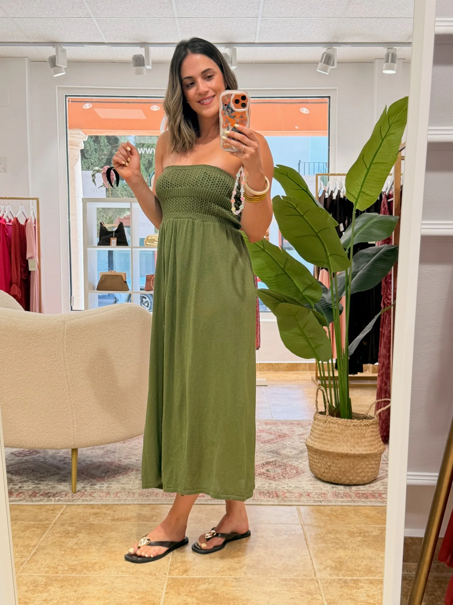 Vestido punto verde | Core - Image 5